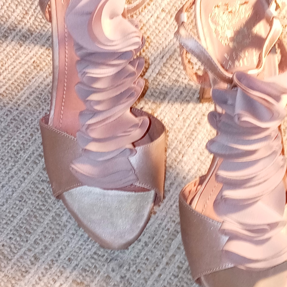 VINCE
CAMUTO cascading ruffle heels